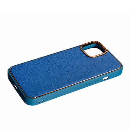 Чохол Leather New для Apple iPhone 14 Plus Blue, фото 2