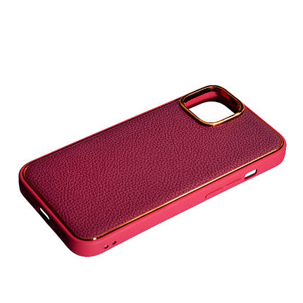 Накладка Leather New Apple iPhone 14 Plus, Bordo, фото 3