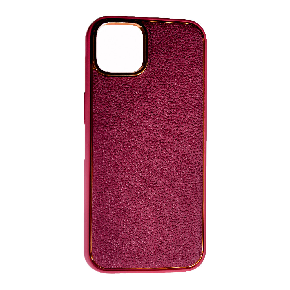 Чохол Leather New для Apple iPhone 14 Plus Bordo