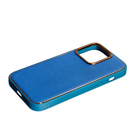 Чохол Leather New для Apple iPhone 14 Pro Blue, фото 2