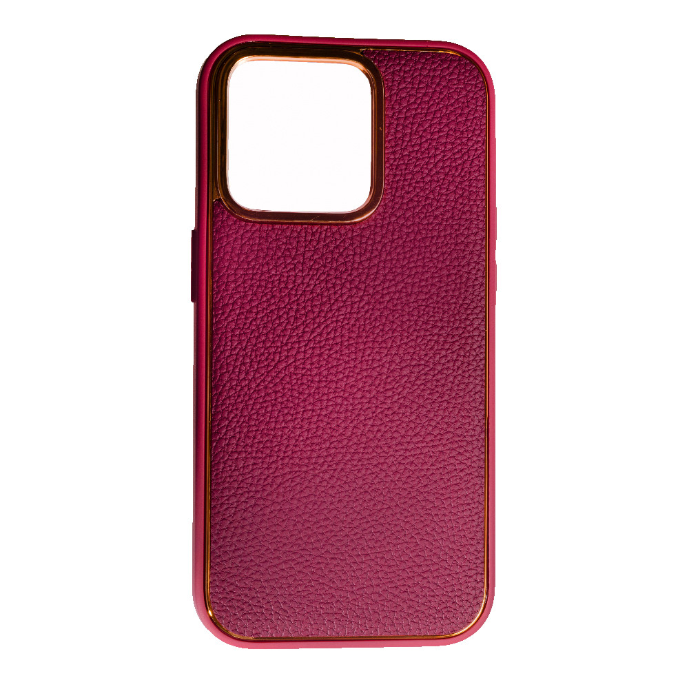 Чохол Leather New для Apple iPhone 14 Pro Bordo