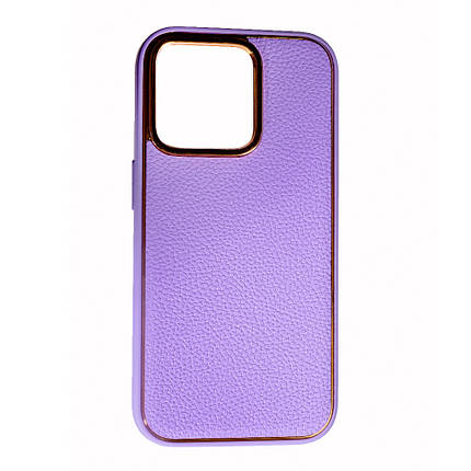 Чохол Leather New для Apple iPhone 14 Pro Purple, фото 1