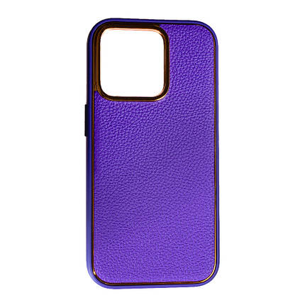 Чохол Leather New для Apple iPhone 14 Pro Violet, фото 1