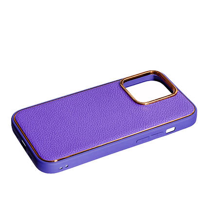 Чохол Leather New для Apple iPhone 14 Pro Violet, фото 3