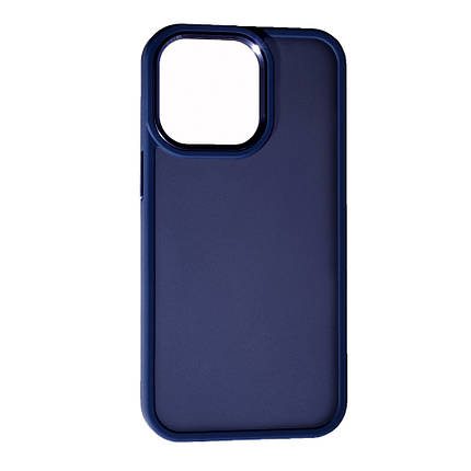 Накладка Matte Metal Buttons Apple iPhone 13 Pro, Dark Blue, фото 1