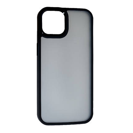 Накладка Matte Metal Buttons Apple iPhone 14 Plus, Black, фото 1