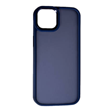 Чохол Matte Metal Buttons для Apple iPhone 14 Plus Dark Blue, фото 1