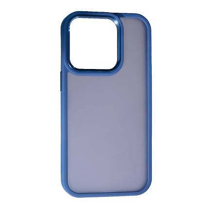 Чохол Matte Metal Buttons для Apple iPhone 14 Pro Gray Lavender, фото 1