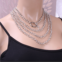 Металевий багатошаровий ланцюжок із хрестиком NUOYA 02742