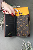 Женский кошелек Louis Vuitton LUX качество с фирменной коробкой черный цвет