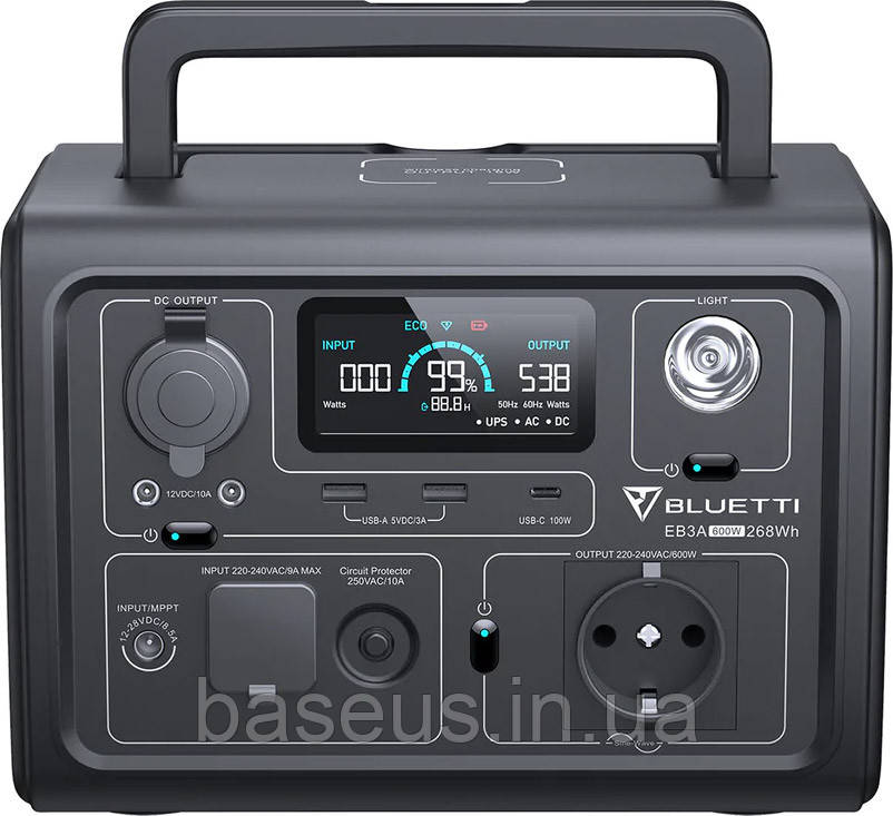 Зарядна станція Bluetti EB3A Portable Power Station 600W 268Wh