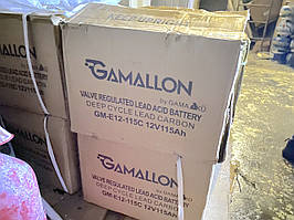 Гелевий акумулятор Gamallon 12-115 ємність 115 а/год (12V-115AH)