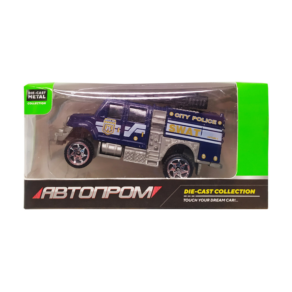 Дитяча металева машинка АвтоПром 7629 масштаб 1:64 (S.W.A.T. з водометом), фото 1