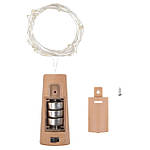 20 шт ОПТ 2м 20LED Світлодіодна Гірлянда Нитка Холодна Біла на Батарейках Крапля Роси пробка, фото 6