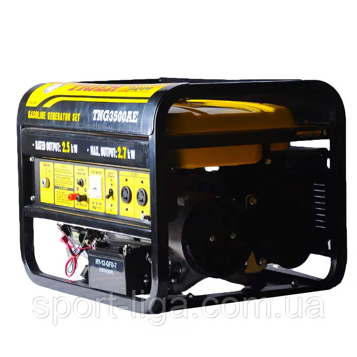 Генератор бензиновий 2,7 кВт Tiger з колесами та електростартером - електрогенератор, фото 1