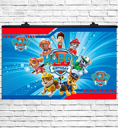 Святковий плакат "Щенячий патруль", 75х120 см. + тубус, фото 1