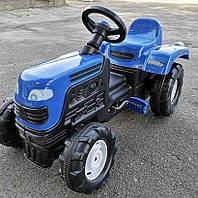 Детский трактор на педалях 8045-1 DOLU синий педальный веломобиль для ребенка Педальная веломашина картинг