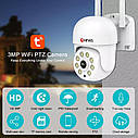 Охоронна поворотна Wi-Fi IP Onvif камера HFWVISION HF-WSV02-B30E 3 Mp. Tuya, фото 3