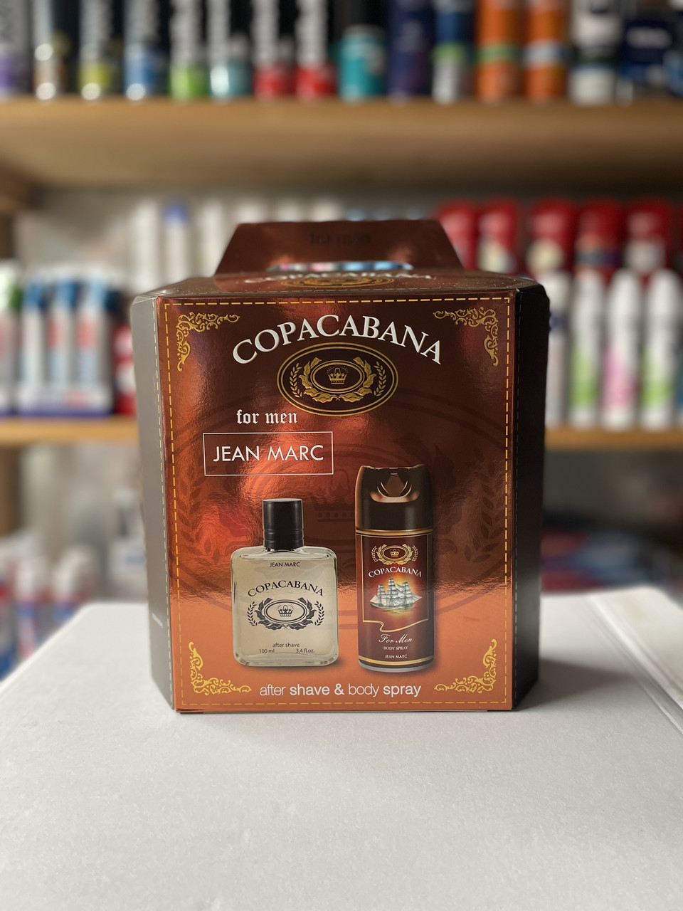 Подарунковий набір для чоловіків (дезодорант/150ml + лосьйон після бриття/100ml) Jean Marc Copacabana, фото 1