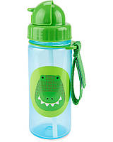 Лёгкая бутылка, поильник с трубочкой Skip Hop Zoo Straw Bottle, Crocodile! США.