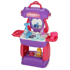 Дитяче трюмо 8256P-8258P столик у валізці Фіолетовий, Toyman