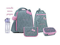 Шкільний набір Kite Education Hello Kitty (рюкзак+пенал+сумка+ ланчбокс+пляшка) 35x26x13.5 см SET_HK22-555