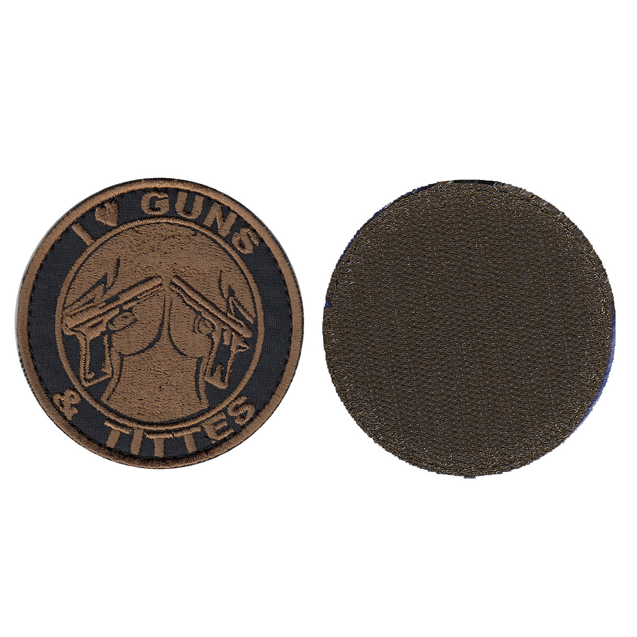 Шеврон GUNS на чорному, діаметр 8 см, фото 1
