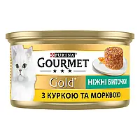 Gourmet Gold Консервы Гурмет Голд Нежные биточки с курицей и морковью 85 гр