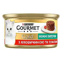 Gourmet Gold Консервы Гурмет Голд Нежные биточки с говядиной и томатом 85 гр