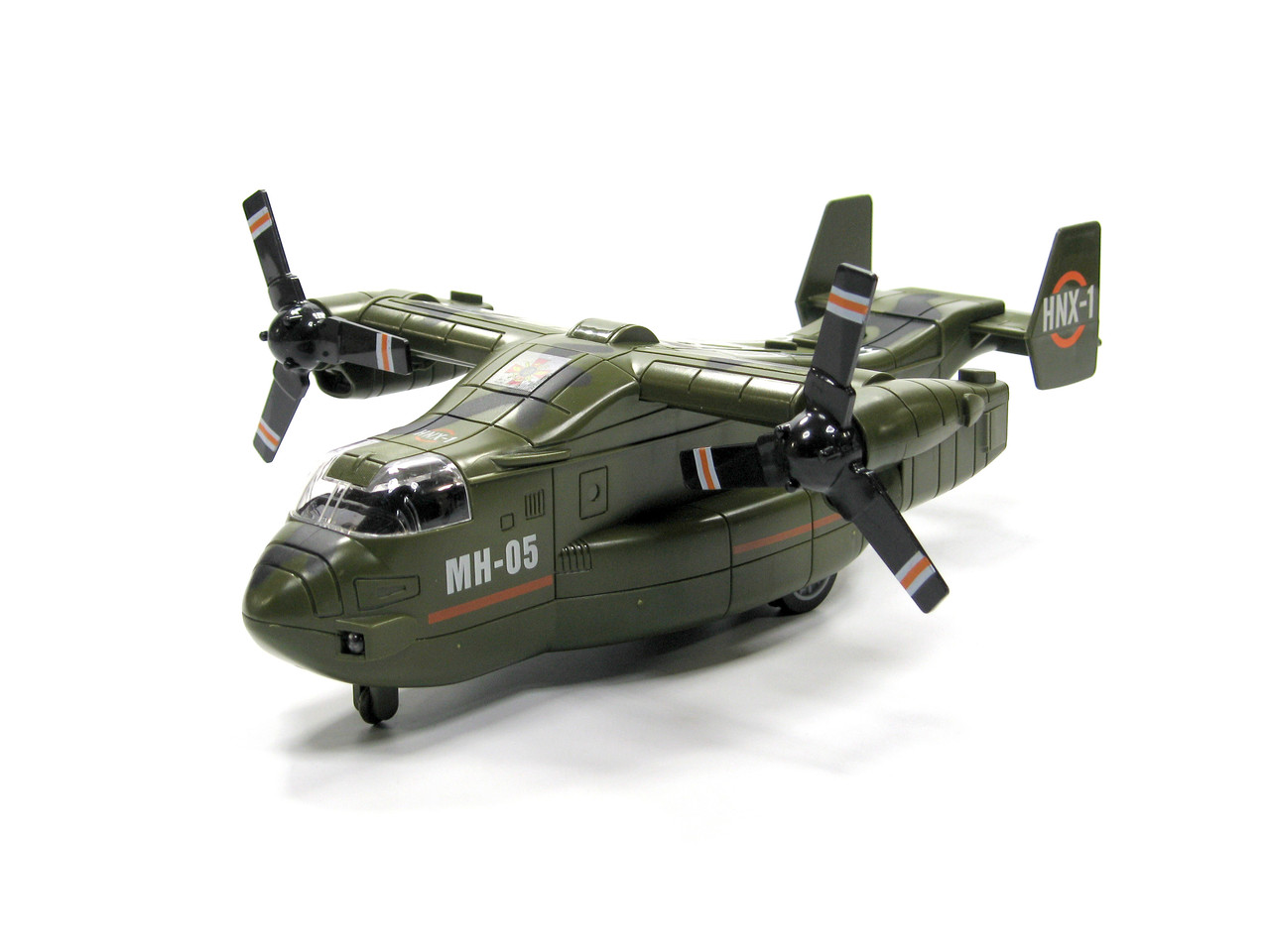 Іграшковий літак військовий конвертоплан Bell V - 22 Osprey, масштаб 1: 72,, інерція, звук, світло