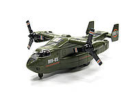 Игрушечный самолет военный конвертоплан Bell V-22 Osprey, масштаб 1:72, инерция, звук, свет