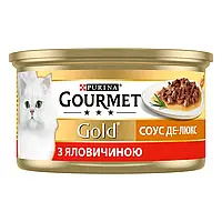 Gourmet Gold Консервы Гурмет Голд Соус Де-Люкс с говядиной 85 гр