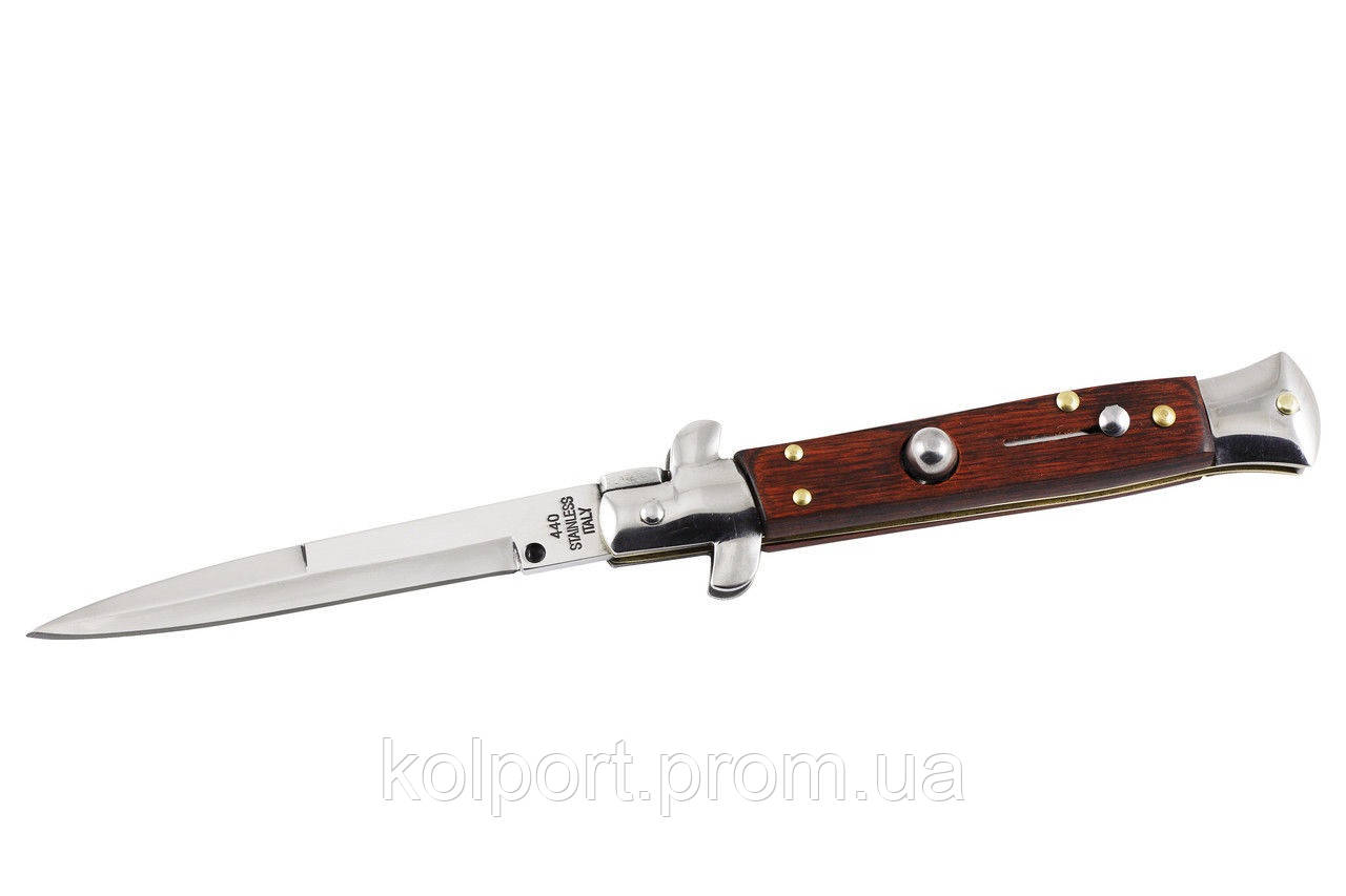 Ніж викидний Муха з кінофільму Бригада , з запобіжником, выкидные, похідні ножі, рибальські ножі, складаний