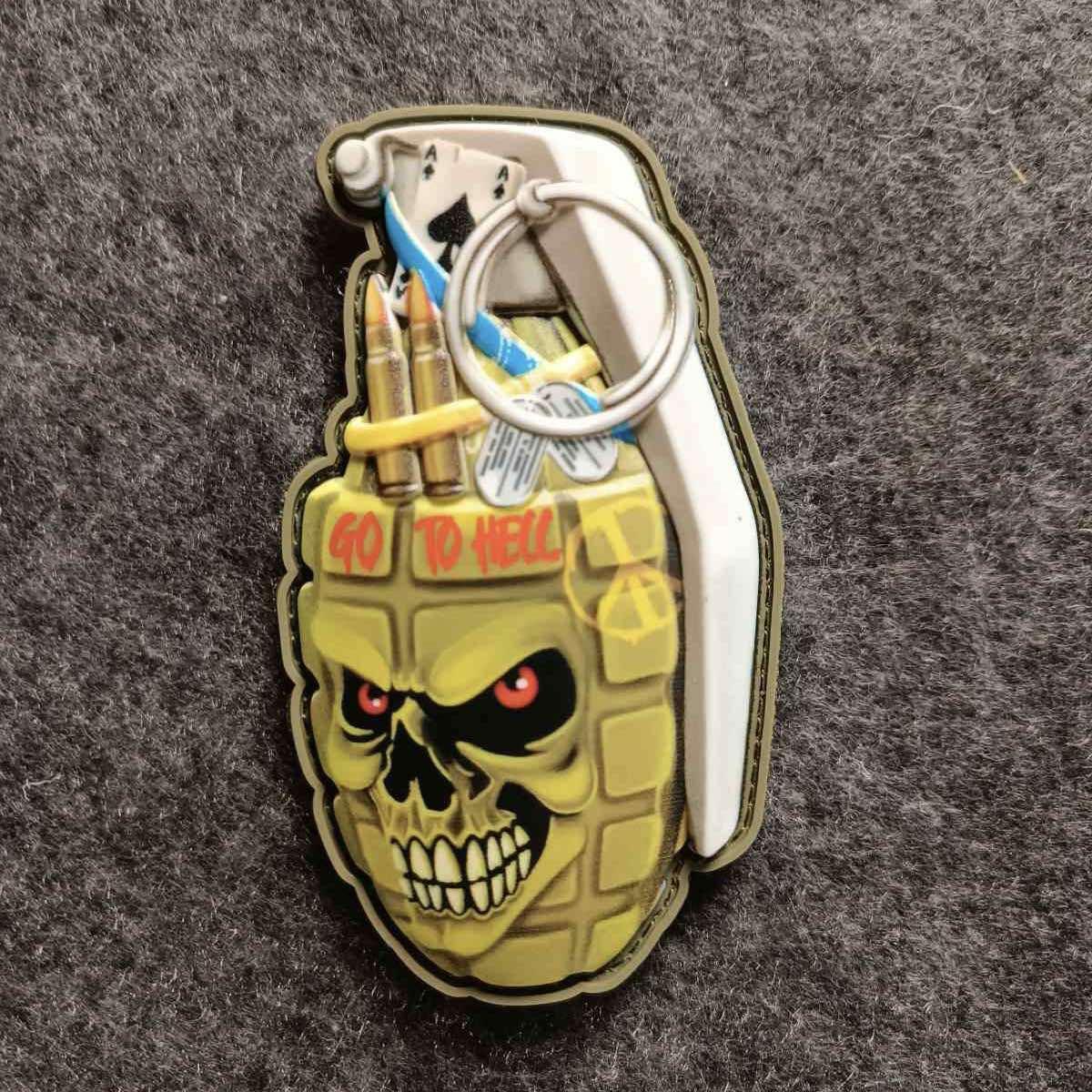 Шеврон Граната Череп ПВХ патч для ВСУ