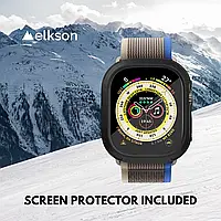 Фірмовий чохол зі склом elkson Rugged Quattro 2.0 для Apple Watch Ultra 2/Ultra 49 mm, Чорний, фото 5