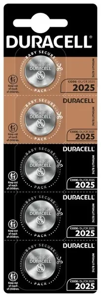 Батарейки Duracell CR 2025/DL 2025 BL5 Упаковка 5шт