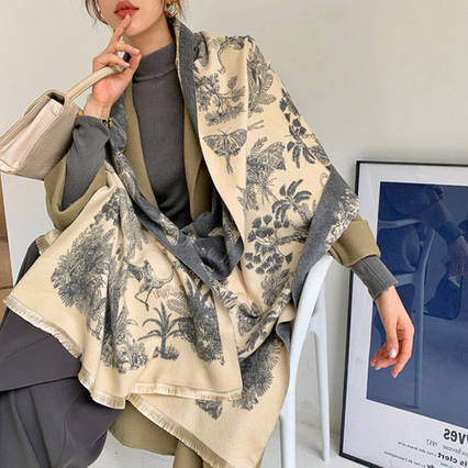 Шарф хустка Мальдіви Irojeff сіро-бежевий