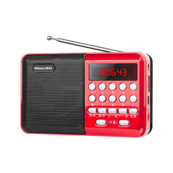 Радіоприймач Shinco V60 цифрове FM radio, читає USB та карти microSD, вбудований акумулятор 18500