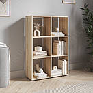 Книжковий стелаж відкритий на 6 вічок 720 мм шириною Полиці для книжок з Ламінованого ДСП, фото 4