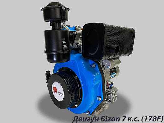 Двигун дизельний BIZON (178F) 7 л.с.(Шліц, вал 25мм.) Електростартер, фото 2