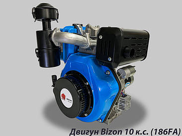 Двигун дизельний BIZON (186FА) 10 л.с.(Шліц, вал 25мм.) Електростартер