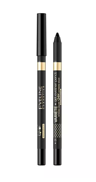 Олівець для очей Eveline Variete gel eyeliner pencill 01 pure black