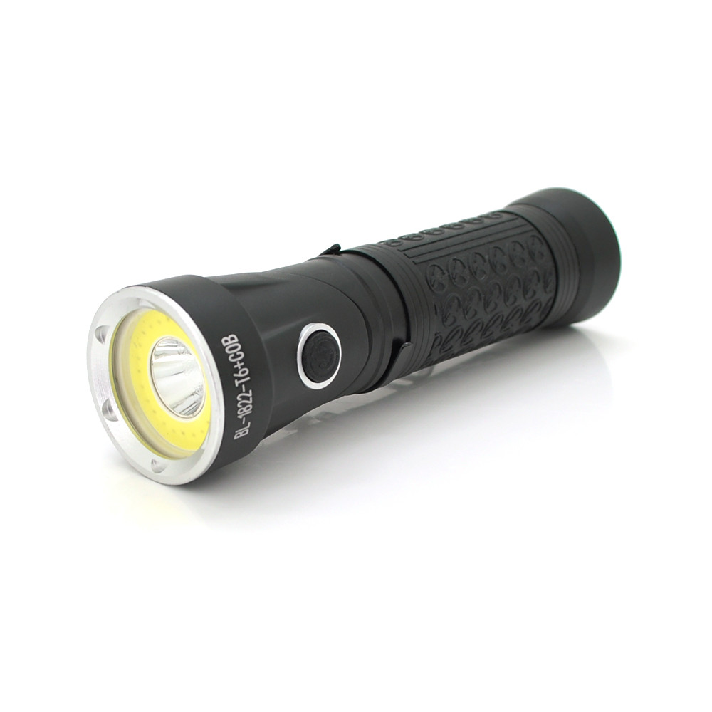 Ліхтарик Bailong BL-1822-T6+COB+ Red Light, CreeEX-T, 1+3 режими, Zoom, поворот 90°, водостійкий,