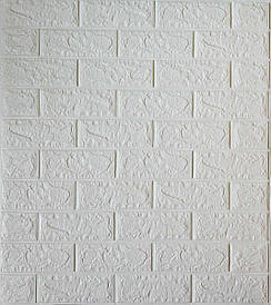 Самоклеюча декоративна панель біла цегла 700x770x7 мм
