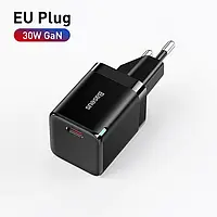 Быстрое зарядное устройство BASEUS GaN3 Fast Charger 1C 30W Black (CCGN010101) Гарантия!