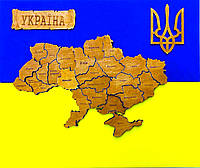 Панно ЧПУ "Карта и тризуб Украины"