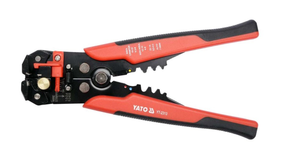 Знімач ізоляції проводів автоматичний, стрипер 205 мм, 0,2 мм-6 мм Yato YT-2313