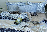 Сімейний комплект постільної білизни ТМ TAG з турецького Ранфорсу, бавовна з компаньоном R-T9151, фото 4