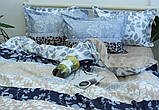 Сімейний комплект постільної білизни ТМ TAG з турецького Ранфорсу, бавовна з компаньоном R-T9151, фото 3