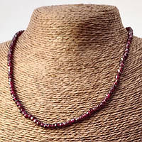 Буси з Природного Граната Бусіна Багатогранник 4х3 мм Довжина Бус 44 см